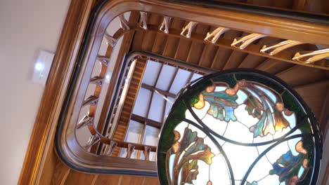 Villa-Majorelle,-Nancy-from-the-inside-–-Staircase-shot