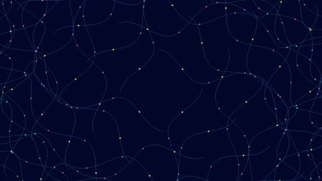 dynamic zigzag pattern on dark background with connected dots