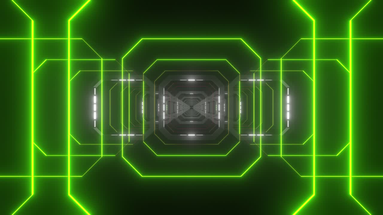 Futuristic Glowing Neon Tunnel