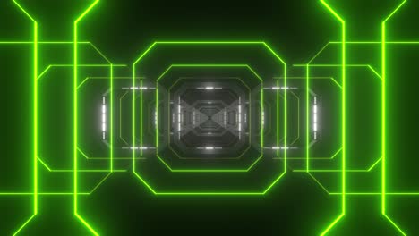 futuristic glowing neon tunnel