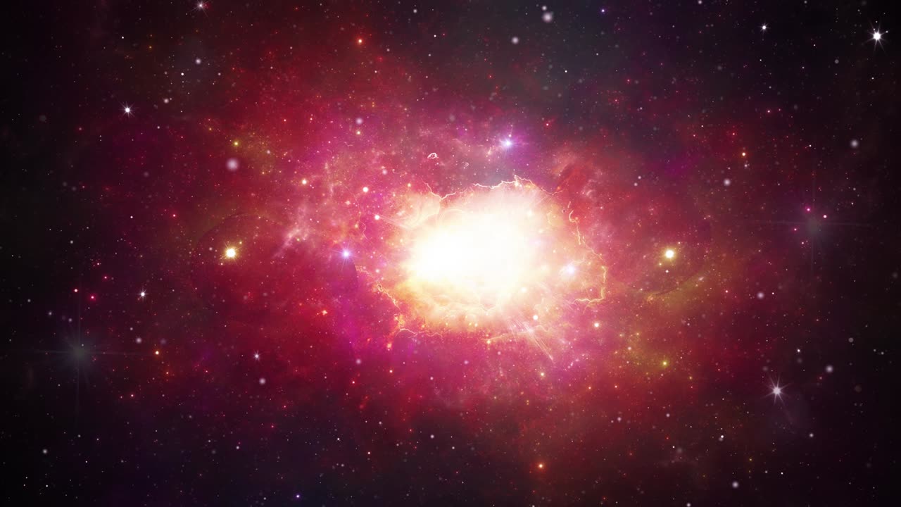 4K nebula galaxy in space abstract light motion Loop Background.