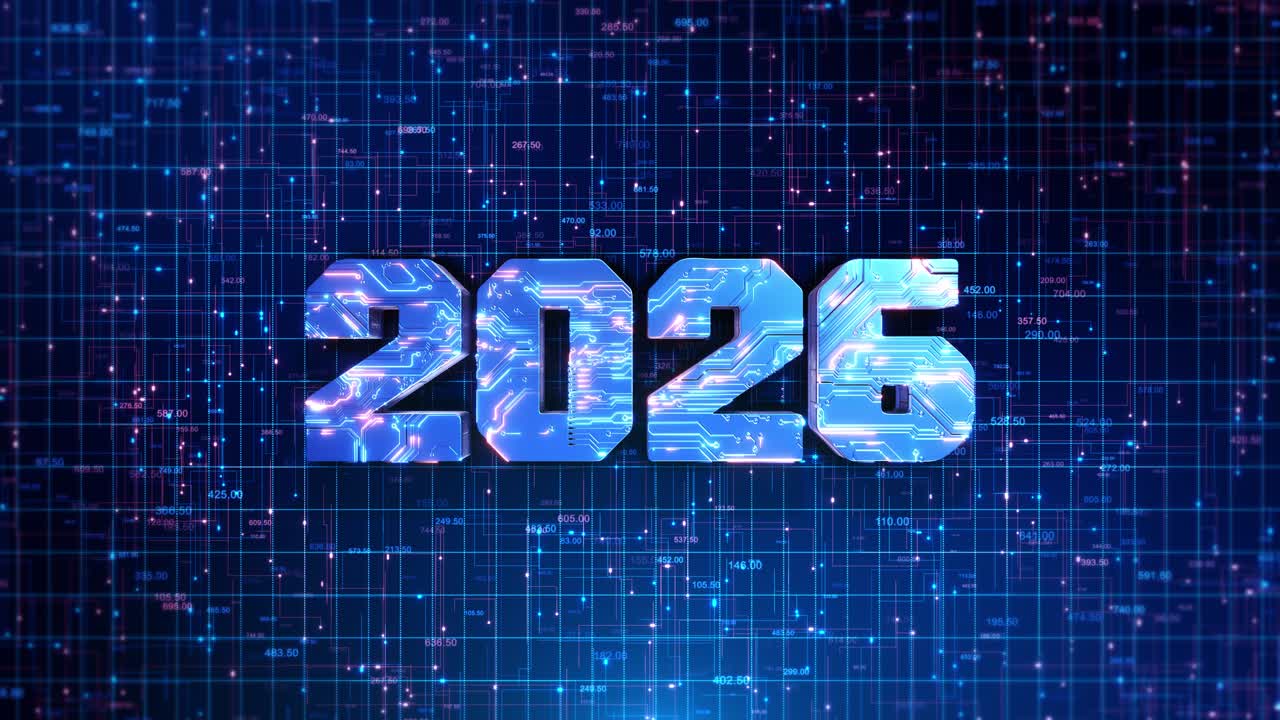 2026 new year glittering gold bright text new year eve glittering gold particles and snow merry