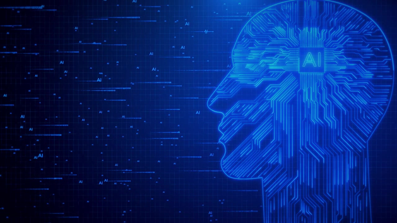 Modern cyber ai futuristic high tech concept visualization 3d cpu processor microchip artificial