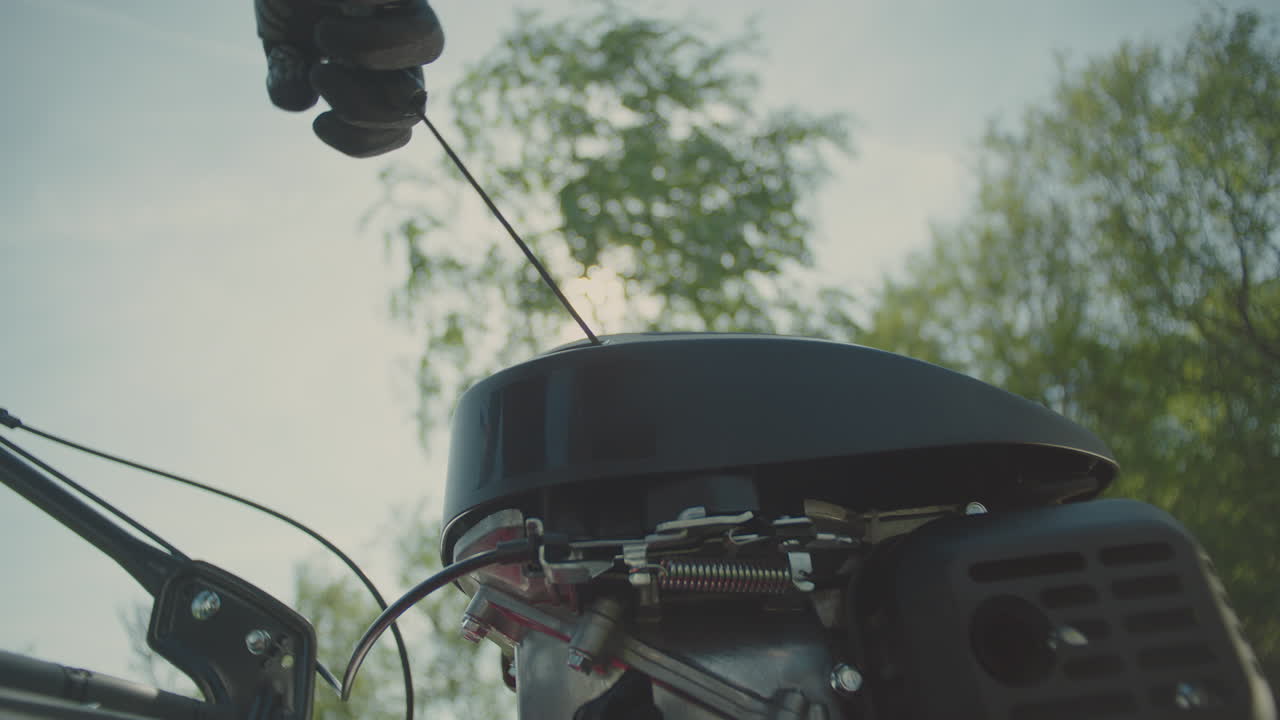 작은 외부 모터의 클로즈업