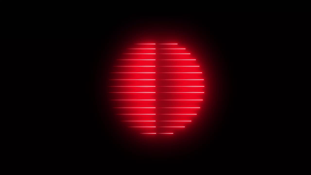 Círculo rojo abstracto sobre fondo negro