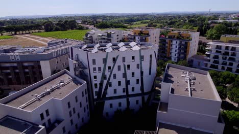 Architectural follies in Montpellier in the south of France