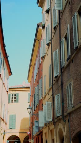 colorful italian buildings with shutters