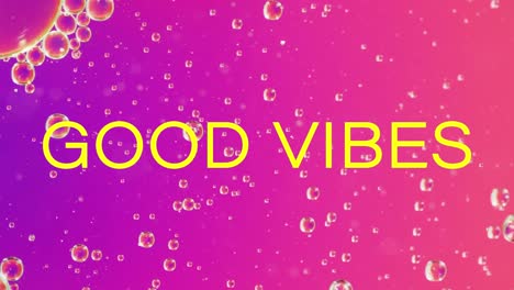 Animation-Von-Good-Vibes-Text-Auf-Abstraktem,-Flüssig-Gemustertem-Hintergrund