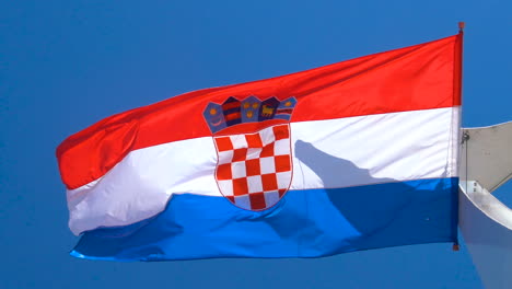 croatia flag waving in the wind