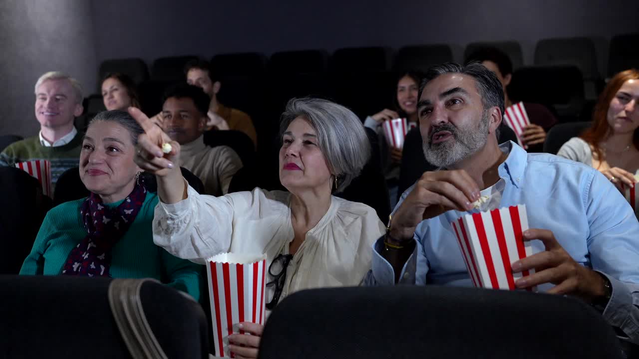 People watching a movie in a movie theater