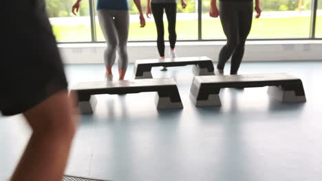 aerobic class with their trainer