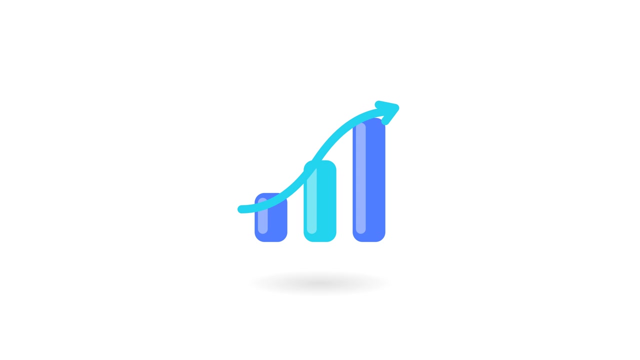 Animated Bar Chart with Rising Trend Line
