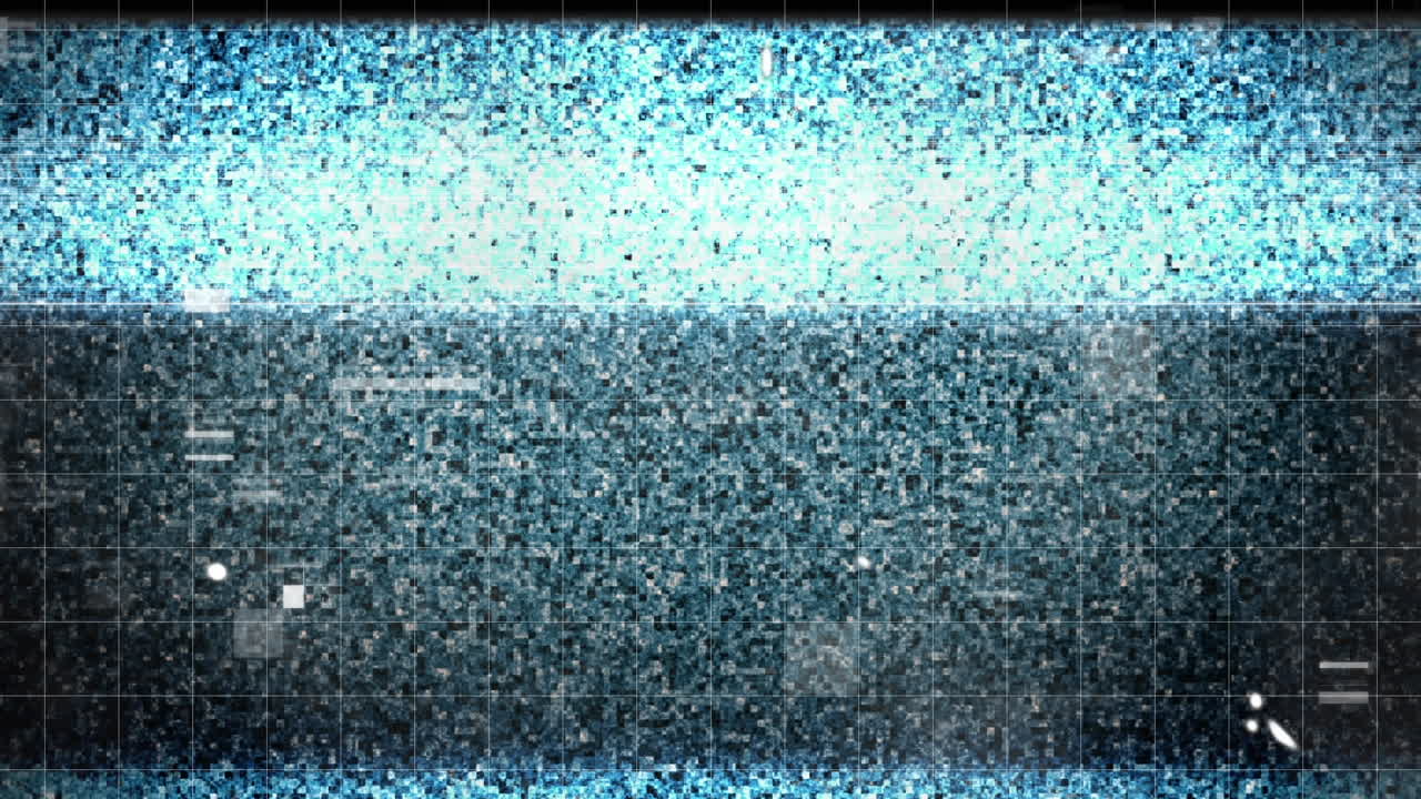 Animation of flickering screen with glitch and noise
