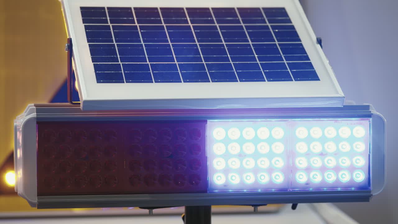 Solar-Powered LED Traffic Signal