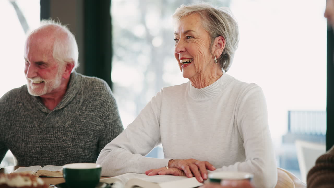 Senior Citizens Enjoying a Social Gathering