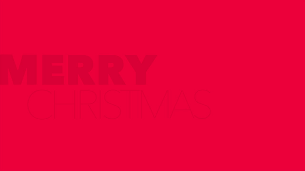 texto moderno de feliz navidad en fondo rojo