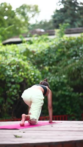 yoga practice outdoors