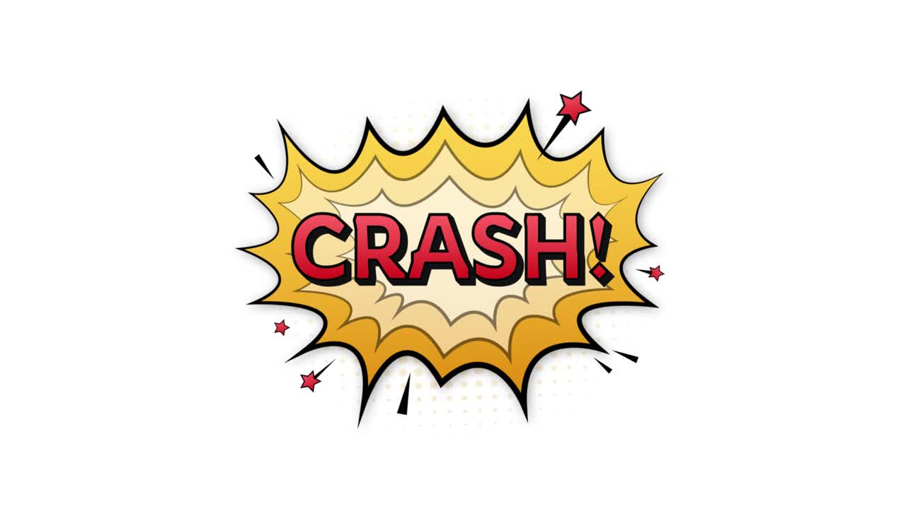 Comic speech bubbles with text crash. Symbol, sticker tag, special offer label, advertising badge. Motion graphics . 4k