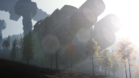 ufo crashed in the forest