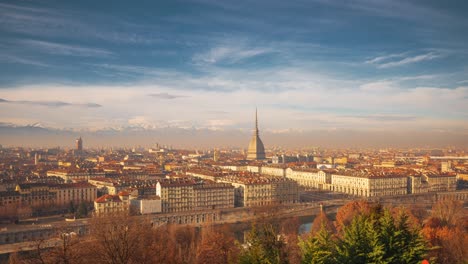 turin, piedmont, italy skyline with the mole antonelliana