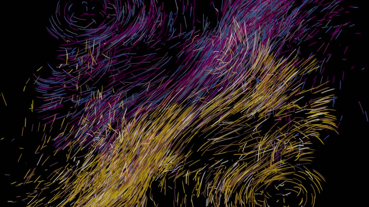 Abstract Colorful Swirling Lines