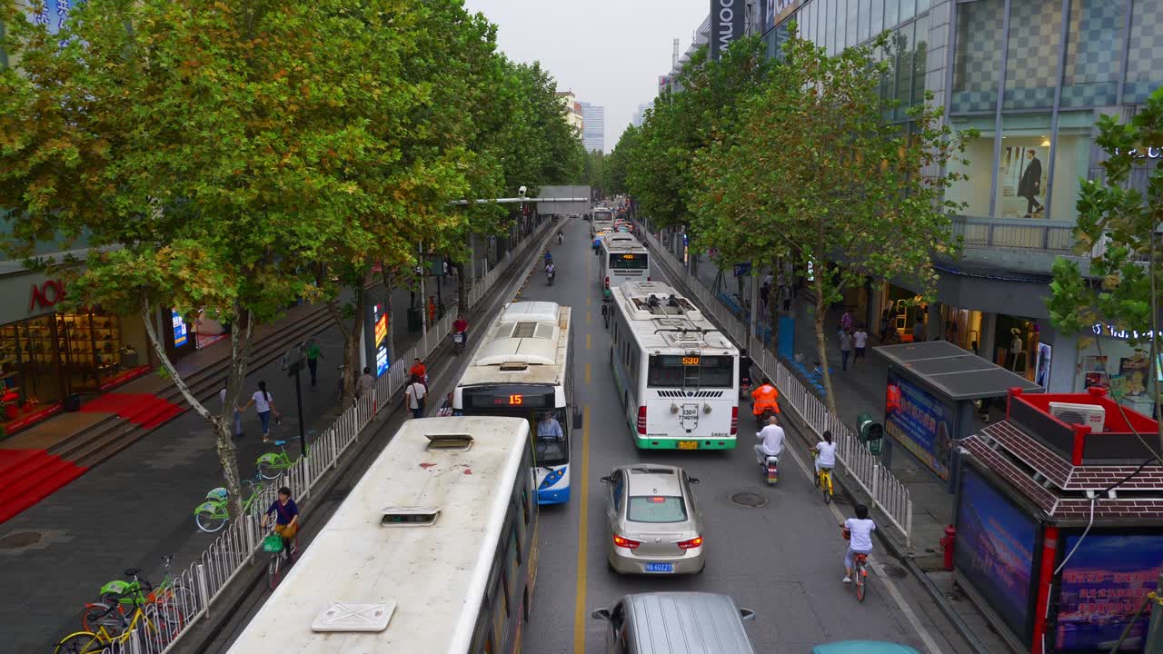 우한 시 교통 거리 다리 느린 동영상 파노라마 4k