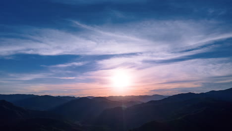beautiful evening sunset over forest mountains time lapse video