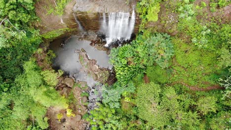 Cascadas-En-La-Selva-Tropical-Aérea,-Mt