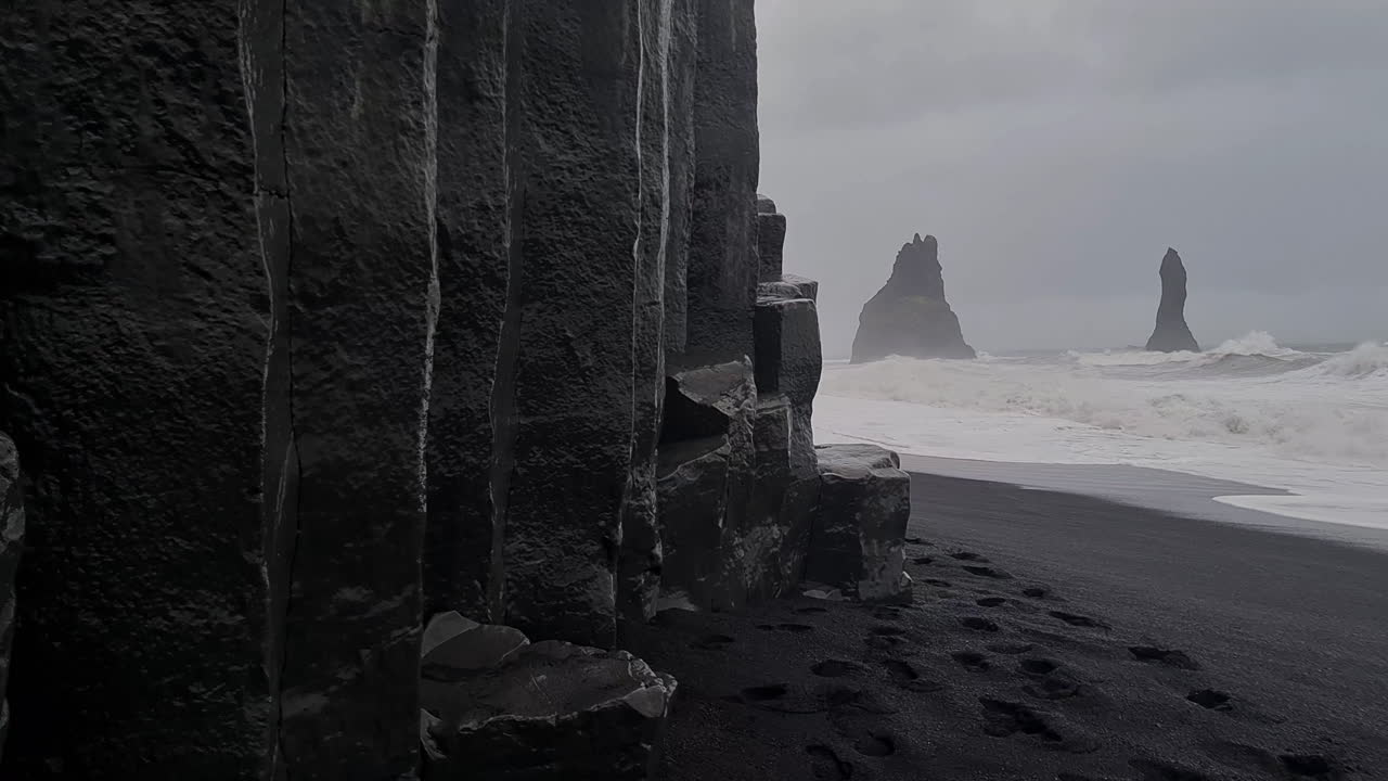 islandia, playa de arena negra