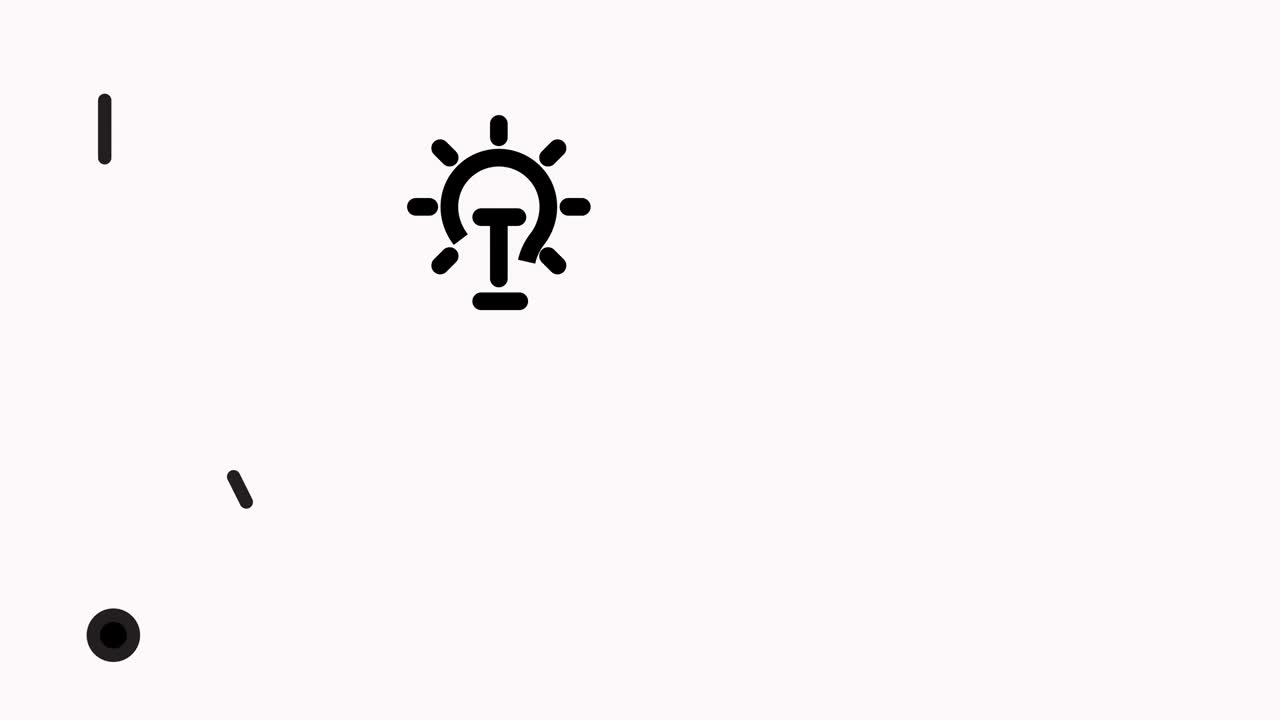 크리에이티브 직업 라인 아이콘 애니메이션