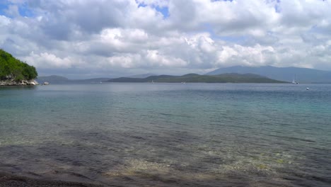 Blick-Vom-Strand-Von-Kououra,-Korfu,-Griechenland