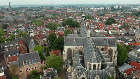 famous gothic church in gouda, netherlands near gouwekerk
