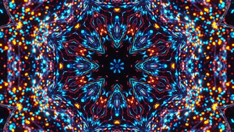 animación abstracta colorida del caleidoscopio. el bucle del caleidoscope vj