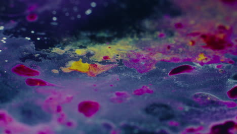 colourful, organic, liquids macro shots buzzing and flowing