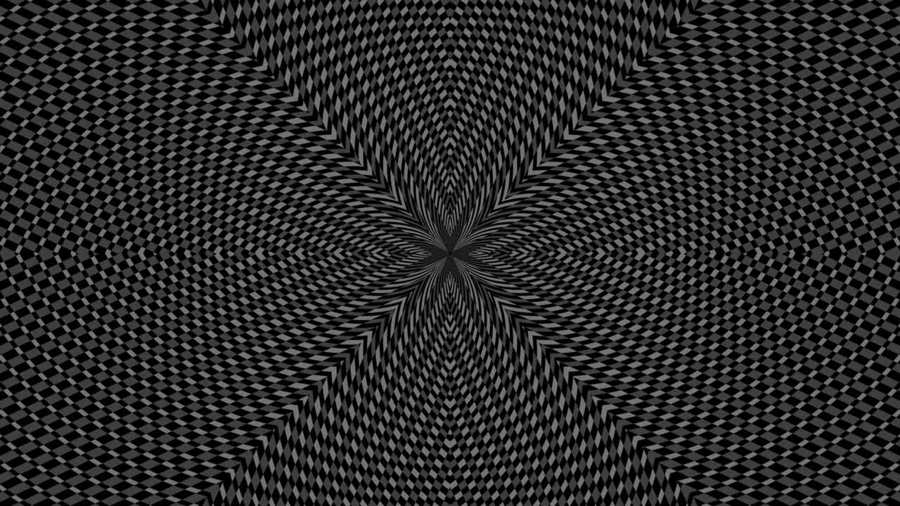 A monochrome geometrical pattern motion graphic