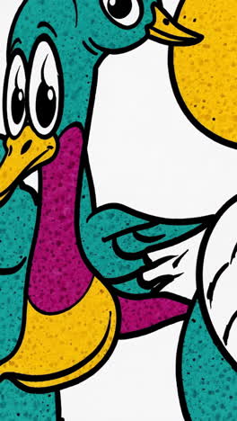 colorful cartoon duck character illustration