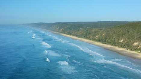 great sandy national park, double island point, tilt up drone establishing shot