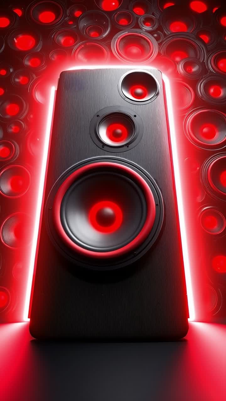 테이블 위에 앉아 있는 스피커 한