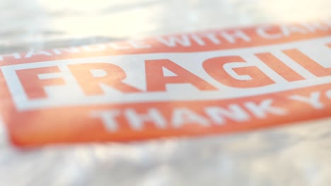 fragile package label