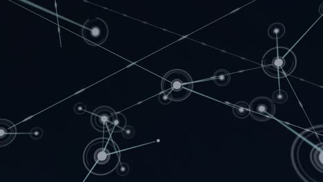 digital animation of network of connections floating against black background