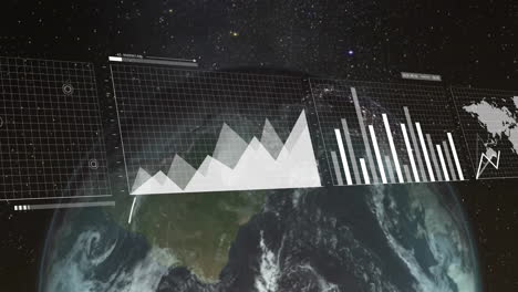 animación del procesamiento de datos en todo el mundo
