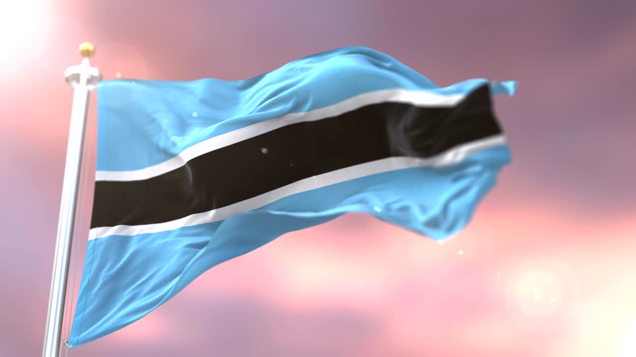 보츠와나 발이 바람에 흔들리는 느린 일몰, 루프