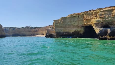 algarve rocky coast with beaches and arches