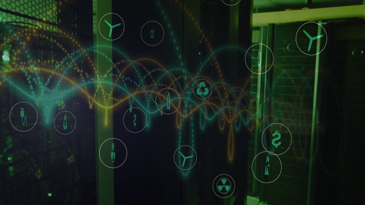 응용 프로그램 아이콘의 애니메이션 및 데이터 서버 시스템에서 나선형 패턴