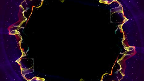 anillo de partículas mágicas fondo abstracto, animación