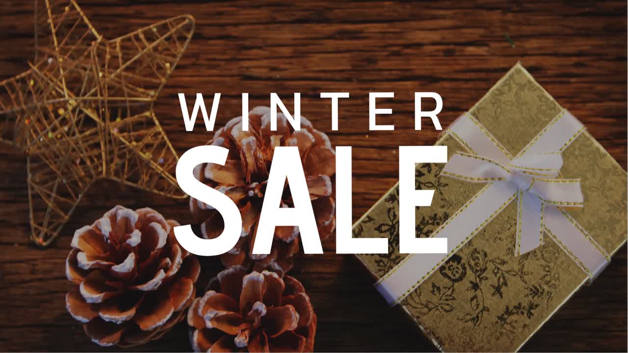 video generado digitalmente de la venta de invierno 4k