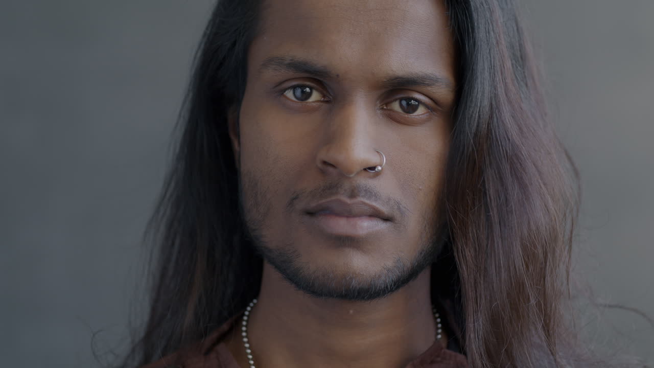 Portrait of a Man with Long Hair