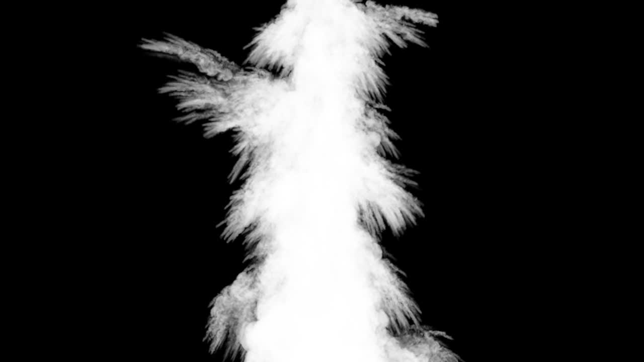 일련의 은 아래에서 위로 줄을 고, 불꽃과 연기를 는 흔적을 만들어 니다.