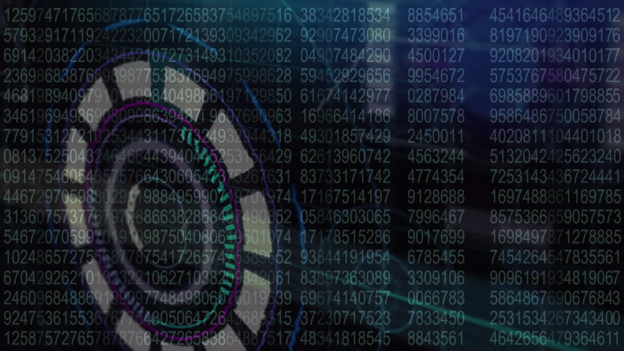Animation of scope scanning with glitch and data processing