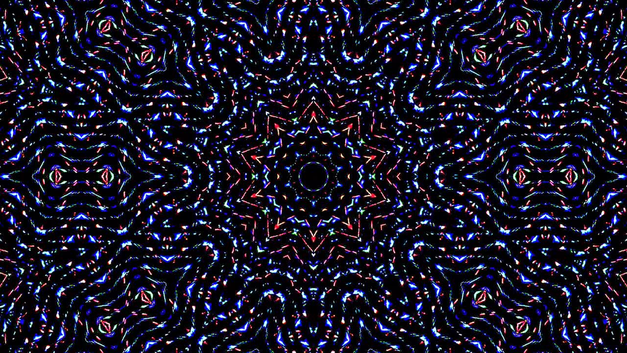 Beautiful abstract kaleidoscope that shines, a radiant light that regulates the subtle movements